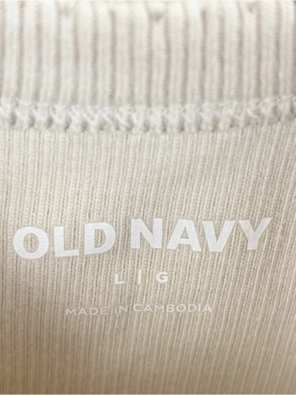 Old Navy 90s Ribbed Lace-Trim Tank Scoop Neck Wide Straps Ivory Women's L White - Picture 4 of 7